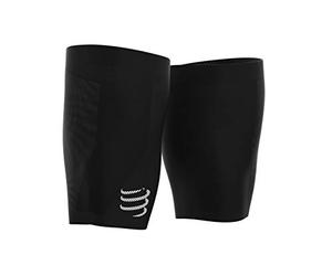 COMPRESSPORT Under Control Quad, Manicotto di Compressione Coscia Unisex-Adult, nero, 4