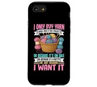 Compro filato solo quando ne ho bisogno, divertente lavoro a maglia Custodia per iPhone SE (2020) / 7 / 8