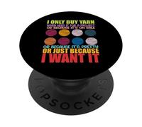 Compro filato solo quando ne ho bisogno per un progetto a maglia PopSockets PopGrip Adesivo