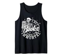 Compro libri come se fossi Immortal Skeleton Reading Book Lover Canotta