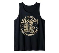 Compro Libri Come se Fossi immortale Creepy Reading Bookworm Canotta