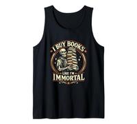 Compro Libri Come se Fossi immortale Funny Skeleton Bookworms Canotta