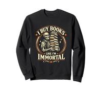 Compro Libri Come se Fossi immortale Funny Skeleton Bookworms Felpa