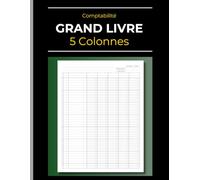 Comptabilité: Grand Livre 5 Colonnes: Comptes: Recettes & Dépenses - Revenus & Achats - Débits & Crédits - Entrées & Sorties Banque | Registre ... et Entrepreneurs | 120 Pages | 21.6 x 27.9 cm