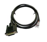 Compucableplususa. com Best Industrial Serial DB15 D-Sub15 Pin Femmina RS232 Cavo seriale con filo nudo - 28 AWG con rivestimento in PVC nero (femmina, 25 piedi)