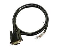 Compucableplususa. com Best Industrial Serial DB9 D-Sub 9 Pin Maschio RS232 Cavo Seriale con Filo Nudo - 28 AWG con rivestimento in PVC Nero (Maschio, 10 piedi)