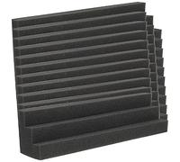 COMPUKAS 12pezzi Pannello Fonoassorbente Trapezoidale Per Pareti Strumento Di Riduzione Del Rumore Materiale Fonoassorbente Ad Alta Densità Assorbe Suoni Indesiderati e Riduce Echi