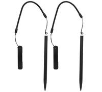 COMPUKAS 2 Pezzi Penna Stilo Resistivo in Alluminio con Design Ergonomico, Porta Clip e Laccio Antismarrimento per Dispositivi Touchscreen Resistivi