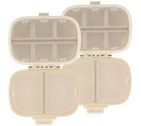 COMPUKAS 2pezzi Portapillole Portatile Scomparti Doppio Strato Scatola Sigillata Organizer Compatto per Viaggio e Uso Quotidiano Custodia Leggera per Medicinali Vitamine e Piccoli Oggetti