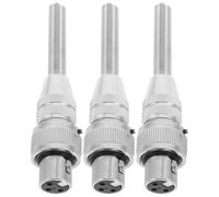 COMPUKAS 3 Pezzi Connettore Xlr a Blocco Sicuro per Trasmissione Audio Stabile, Materiale Metallo e Plastica, per Palchi All'aperto e Tecnici Audio