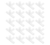COMPUKAS 30 Pezzi Connettori a 4 Direzioni ad Angolo Retto per Tende da Campeggio, in Plastica Bianca, Montaggio Facile, Compatibili per Pergolati e Patî da Giardino