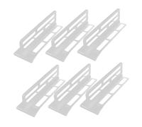 COMPUKAS 6 Pezzi Divider per Frigorifero Organizer Ripiani in Plastica Non Tossica Separatore Regolabile per Clip per Spazi Ordinati e Massima Capacità