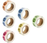 COMPUKAS 6 Pezzi Etichette Adesive Sconto Percentuale 1 Pollice Adesivi per Negozi al Dettaglio e Rivendita Adesivo Forte e Facile Applicazione per Esposizione Prodotti Supermercato