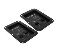 COMPUKAS Accessori Altoparlanti 2 Pezzi Piastra Terminale in Ferro Resistente Morsettiera per Scatola di Giunzione Subwoofer Stage Box 612, Connettore Cavi Stabile per Audio Professionale