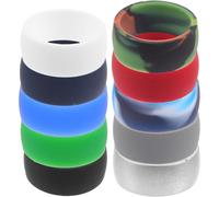 COMPUKAS Anelli in Silicone Colorati da Uomo e Donna, Set da 10 Pezzi, Anelli Sportivi Flessibili e Resistenti, per Fitness, Nuoto e Uso Quotidiano, Delicati sulla Pelle e Antigraffio