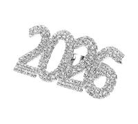 COMPUKAS Anello Aperto Regolabile Numero 2026 da Donna e Uomo Anello Strass Scintillanti Gioiello Versatile per Feste Eventi e Uso Quotidiano