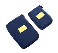 COMPUKAS Borsa Organizer Cavi da Viaggio in Poliestere Blu, Custodia Antiurto Multifunzione per Auricolari e Caricabatterie, per Vacanze e Trasferte