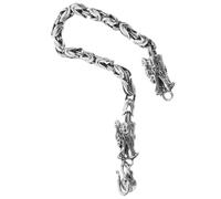 COMPUKAS Braccialetto Cinese Stile Unico Braccialetto Dell'anno Del Serpente Fornitura Realizzato in Lega Resistente Design Testa Di Che Mostra Dettagli Intricati e Aspetto Vissuto