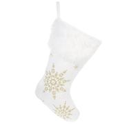 COMPUKAS Calza Adorabile Bianco, Decorazione Natalizia di e Confortevole, Facile da Appendere per Festa di, per Piccoli Regali e Dolci