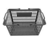 COMPUKAS Cesto Portaoggetti Manico in Plastica Spesso, Cestino da Scrivania Medio 40x30x21 Cm, Contenitore Portatile per Supermercati, Negozi di Frutta e Snack, Uso Commerciale