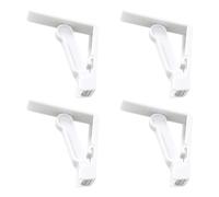 COMPUKAS Clip di Fissaggio per Tovaglie Regolabili in Abs Bianco, Set 4 Pezzi, Morsetti per Gonne da Tavolo Resistenti al Vento, Supporti per Tovaglie da Casa, Feste, Picnic e Ristorazione