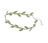 COMPUKAS Collana Foglia Verde in Poliestere, Choker Corto Elegante | Stile Creativo e Unico, Adatta per Anniversario e Festa, Gioiello Donna dal Look Fashion