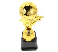 COMPUKAS Coppa Elegante Coppa in Plastica Pallone d'oro Design Creativo a Forma di Palla da Calcio Decorazione per Squadre di Calcio e Feste in Casa Riutilizzabile