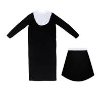 COMPUKAS Costume da Suora Classico da Donna per Halloween, in Poliestere 3 Pezzi, Facile da Indossare e Comodo per Feste a Tema