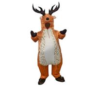 COMPUKAS Costume Gonfiabile da Renna Natalizia in Poliestere, Design Ampio e Lavabile, per Carnevale e Feste a Tema Invernali Colore Casuale