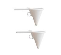 COMPUKAS Imbuto Portatile p e 2 Pezzi per in Bianco Dolci Design Plastica Dosare Crema e Cioccolato per Cucina e Pasticceria