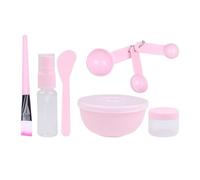 COMPUKAS Kit Maschere Viso in Seta Compressa 50 Pezzi Usa e Getta con 9 Strumenti Trucco e Flacone Spray per Viaggio e Cura della Pelle Mini Size Non Allergico Colore Colore Casuale
