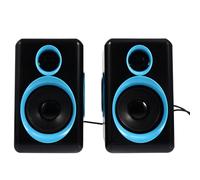 COMPUKAS Mini Altoparlanti USB 2 Pezzi per Computer Portatili e Desktop, Casse Attive Suono Potente e Design Elegante in ABS/pu per Casa e Ufficio