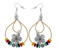 COMPUKAS Orecchini Pendenti Boho Fiori Turchesi Vintage Per Donna Leggeri e Adatti Feste Matrimoni e Uso Quotidiano