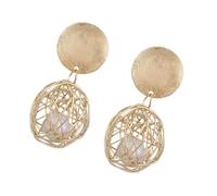 COMPUKAS Orecchini Pendenti da Donna Vintage in Lega Perle Geometriche a Sfera Intrecciate, Leggeri e Portatili, per Party o, 2 Paia Stili multipli