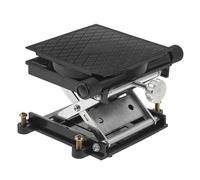 COMPUKAS Piattaforma Elevatrice da Laboratorio con Sollevamento Verticale e Rotazione Laterale, Base Stabile in Alluminio Nero 9x9 Cm per Esperimenti Fisici e Progetti di Falegnameria