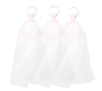 COMPUKAS Sacchetto per Sapone in Rete 3 Pezzi Coulisse per Pulizia Viso e Corpo, Portasapone per Uso Duraturo, Texture Confortevole, per Skincare Quotidiana e Bagno