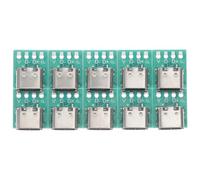 COMPUKAS Scheda Convertitore PCB USB C Fai da Te 3.1 Connettore Femmina Type-c, Set da 10 Pezzi per Trasmissione Dati Stabile e Compatibilità Ampia, Accessori per Riparazione e