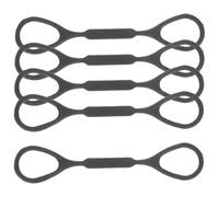 COMPUKAS Set 5 Pezzi Anelli Fermaporta in Silicone per Tromba, Leggeri e Flessibili, Accessori Indispensabili per Parti di Tromba Nero