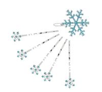 COMPUKAS Set 6 Fermagli per Chioma Fiocco a Forma di Fiocco di Neve, Lega Resistente, senza Fili Sciolti, Adatti a Tutti i Tipi di Chioma, Accessori
