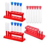 COMPUKAS Set di Provette Materiale Resistente in Plastica Supporto per Esperimenti di Chimica, Educativo Stili multipli per Laboratorio e Apprendimento Pratico Stili multipli