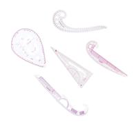 COMPUKAS Set di Righelli per Sartoria in Plastico Scala Chiara e Alta Precisione, per Manual Cutting Plate Making e Disegnare Linee Rette