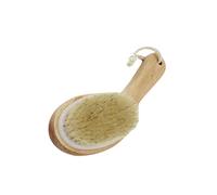 COMPUKAS Spazzola Corpo Secco Naturale in Setole Di Cinghiale Con Manico in Legno Esfoliante Medium Per Stimolare Circolazione e Ammorbidire Su Gambe Piedi e Ginocchia