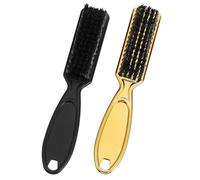 COMPUKAS Spazzola per Chioma Spezzati Set 2 Pezzi Setole in Nylon e Impugnatura Abs Resistente, Spolverino da Barbiere per Pulizia Collo, Strumenti per Taglio Chioma Professionale ad Uso
