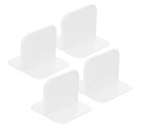 COMPUKAS Supporto Fisso per Box in Plastica Bianca, Set da 4 Pezzi Stabilizzatori Adesivi Antiscivolo per Recinto da Interno, Accessori per Sicurezza e Stabilizzazione Box su Vari