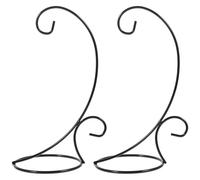 COMPUKAS Supporto in Ferro per Vasi Sospesi da Piante Idroponiche, Espositore per Fioriere Sospese e Terrari, Set 2 Pezzi, Ganci Robusti per Decorazioni da Tavolo e Spazi Interni