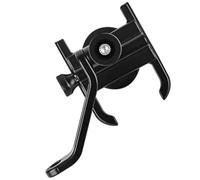 COMPUKAS Supporto per Telefono da Bici Nero in Lega di Alluminio Leggero e Compatibile, Staffa di Collegamento per Specchietti Retrovisori Sinistro e Destro
