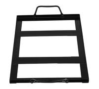COMPUKAS Supporto Smaltato Ferro in Sale p e r Barbecue Piastra per Inox Nero Buona Stabilità e Nessun Odore, per Picnic e Grigliate All'aperto