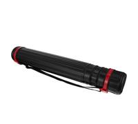 COMPUKAS Tubo Portadisegni Telescopico Nero PVC, 1 Pezzo, Estensibile