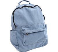 COMPUKAS Zaino Scuola in Denim Blu Retrò Casual per Ragazze e Studenti Grande Capacità, Spazioso e Comodo da Trasportare, per Uscire Amici o Lavoro