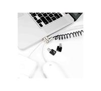 Compulocks Coiled Cable Lock cavo di sicurezza Nero, Acciaio inossidabile NEW